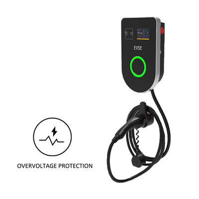 Temper Glass Wall Mounted EV Charger Untuk Mobil Kendaraan Listrik 16A 32A