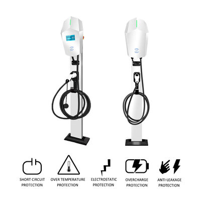 Type2 7KW 22kw CCS EVSE EV Charger DC AC OCPP IP55 Untuk Rumah